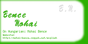bence mohai business card